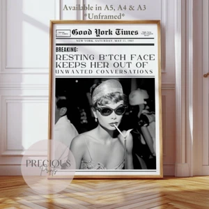 Poster stampa femminista alla moda Humour Sassy Preppy / A5 A4 A3 / senza cornice - Foto 1 di 6