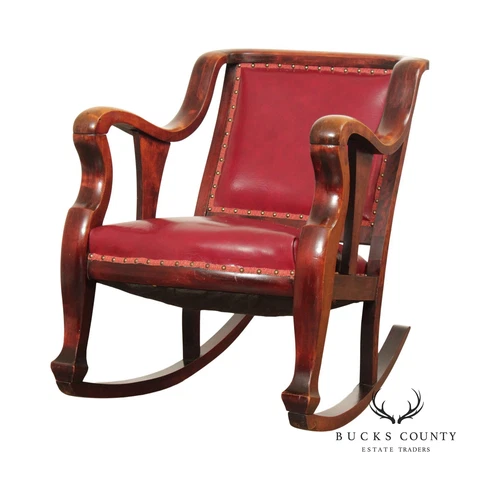 Antique Empire Mahogany Rocking Chair Cover