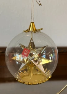 Vintage Resl Lenz Gold und Silber Folie 3-D Spinner Stern Blütenblätter Ornament - Bild 1 von 8