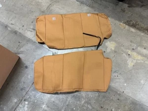 1997-2002 Jeep Wrangler Covercraft Carhartt Precision Rear Tan Bench Seat Covers - Picture 1 of 6