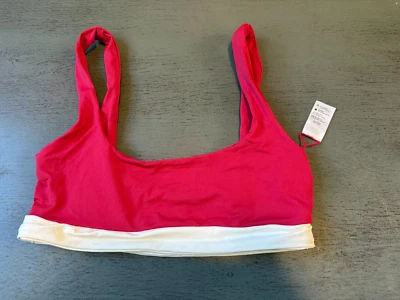 NUEVO Traje de baño rojo blanco L SPACE bikini top talla mediana Foto 1 de 2