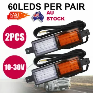 2x 30 LED Bullbar Indicator Lights Front DRL Amber Park For Marker Lamp - Picture 1 of 12