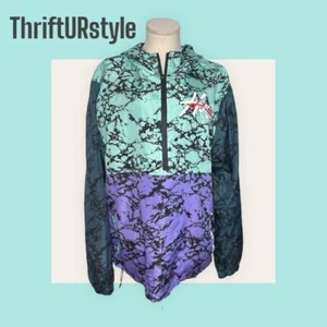 ENCRYPTED NYC Retro Y2K HUSTLE tri-color Windbreaker Large - Bild 1 von 6