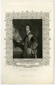 Antique Print-PORTRAIT-GEORGE RODNEY-NAVAL COMMANDER-Reynolds-ca. 1850 - Picture 1 of 1
