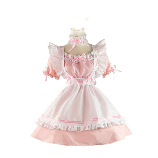 Kawaii Lolita Anime empregada roupa Rosa Azul cosplay empregada roupa  Lolita saia traje bonito japonês traje cosplay anime roupa