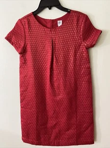 Gap Kids Front Pleat Dress Red Metallic XL New with Tags - Picture 1 of 5