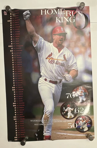 Mark McGwire -  HOME RUN KING 23x35” Poster St. Louis Cardinals 1998 Baseball Cover