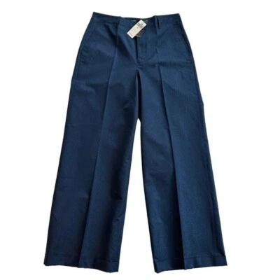 Pantalón Polo Ralph Lauren Pierna Ancha Puños Talla 12 Azul Marino Metálico Lujo $400 Foto 1 de 4