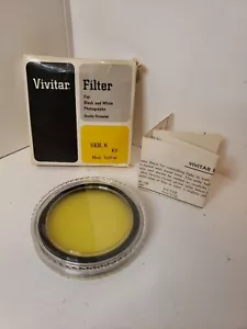 Vintage VIVITAR 52mm, 2 3/8" Med Yellow No. 8 K-2 Filter W/ BOX AND STORAGE CASE - Picture 1 of 6