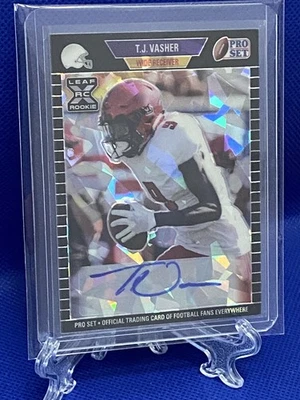 2021 Pro Set Metal #85 T.J. Vasher 1989 XRC Crystals Ebony #d/20 PA-TJV AUTO - Image 1 of 3