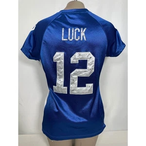 Andrew Luck #12 Indianapolis Colts NFL Home Rhinestone Jersey Women's MEDIUM - Picture 1 of 12