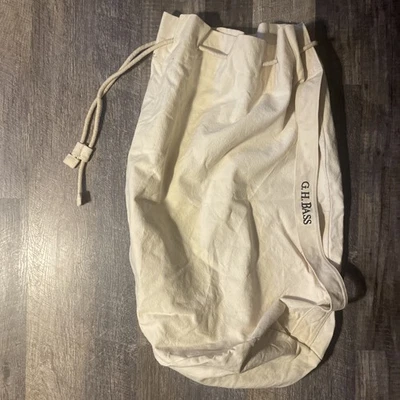 Vintage GH Bass Heavy Duty XL Canvas Tote Duffel Travel Laundry Bag College - Image 1 of 4