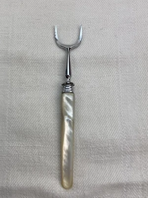 Gabel Brot-/Serviergabel Vorlegebesteck Griff Perlmutt hochwertiges Stück - Bild 1 von 4