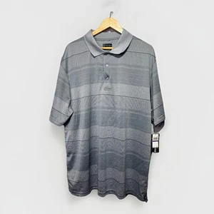 PGA Tour Polo Shirt Men’s 2X Gray Striped Tradewinds Stretch Golf NWT $78 - Picture 1 of 7