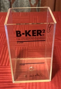 Phipps & Bird B-KER2 Square Beaker Lab Jar 2 Liter B-KER For Paddle Stirrers - Picture 1 of 3