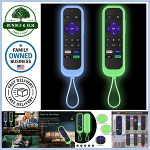 Paquete de 2 fundas remotas de silicona con rastreador para Roku TCL Onn Express 4K+ Night... - Imagen 1 de 9