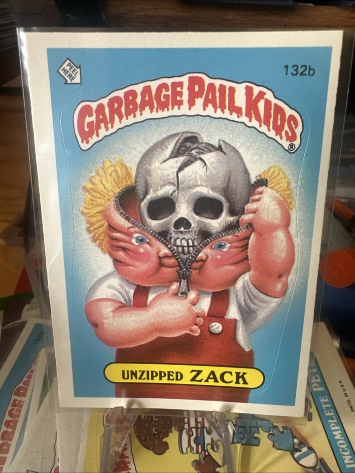 1986 RARE Garbage Pail Kids Favorite Authors 132b Unzipped Zack - Image 1 of 1
