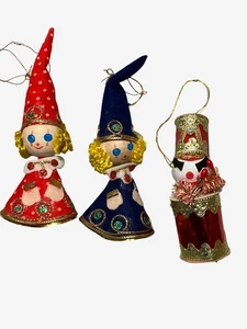 Weihnachtsschmuck aus Karton und Pailletten 3er Set Vintage Urlaub - Bild 1 von 13