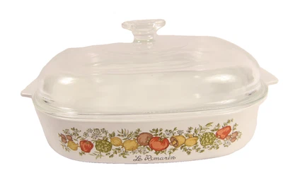 Corning Ware Spice of Life Le Romarin Casserole 10x10x2 A-10-B Pyrex Lid A12C - Image 1 of 4