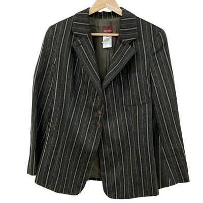 Auth KENZO - Dark Brown Green Black Women's Jacket - Image 1 of 4