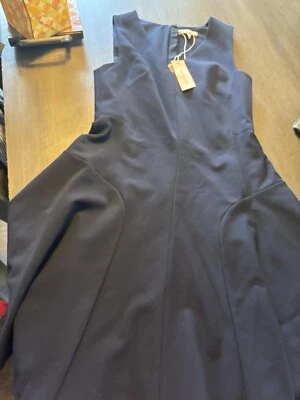 Vestido Rebecca Taylor Azul Marino Cuello en V Trabajo Cóctel Línea A 6 Forrado Super Alta Gama Nuevo con Etiquetas Foto 1 de 4