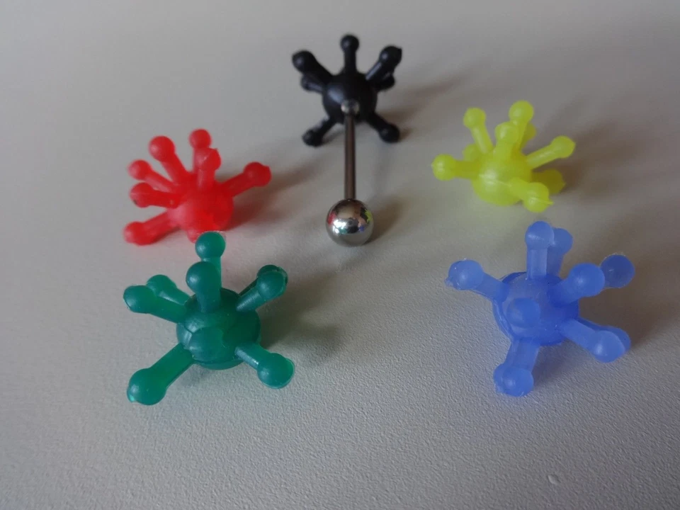 Mezcla 5X Lengua Átomo Tickler 20mm Silicona Rubber Kitzler Suave Goma - Imagen 1 de 1