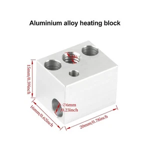 Impresora 3D de bloque de aluminio para calefacción impresoras accesorios calentador - Imagen 1 de 6
