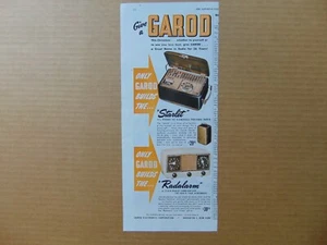 Garod Starlet 1947 y RADIOS RADALARM anuncio impreso de arte vintage - Imagen 1 de 1