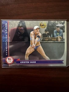 2024 Topps Chrome US Olympics Base #155 Kristen Nuss - Beach Volleyball - Picture 1 of 2
