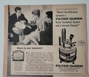 1965 filter Queen home sanitation system vacuum cleaner vintage ad - Picture 1 of 1