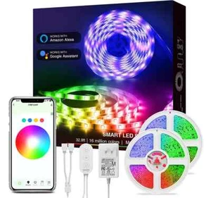 Gosund 32.8ft Smart LED Strip Lights works with Alexa and Google Home Dam. Box - Picture 1 of 1