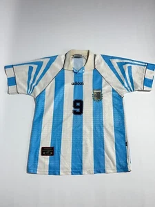 camiseta fútbol SELECCION ARGENTINA home ADIDAS 1997 #9 batistuta T4 (9/10) - Picture 1 of 5