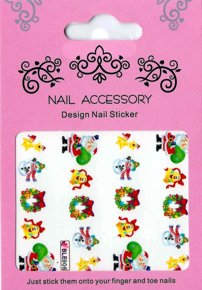 WORLD OF NAILS-DESIGN Christmas, Water Nail Sticker Tatoo, Weihnachten , W6