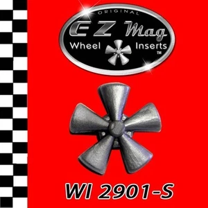 Classic Five Spoke Mag EZ Mag Wheel Inserts Fits Strombecker Slot Cars - Picture 1 of 5