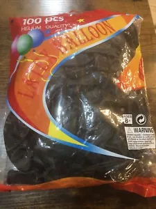 100 PCS Black Latex Helium Quality Balloons 12 Inch Party Decor - Picture 1 of 4