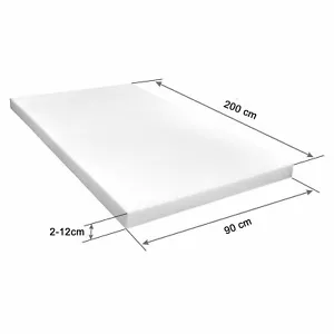 Pannello In Schiuma Materasso Schiuma 90x200cm - Foto 1 di 7