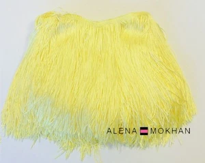 1 yarda 12 "Huevo amarillo Chainette Fringe Dance Costume Lamp Trim - Imagen 1 de 2