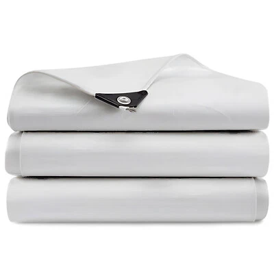 BOSHEN 14 Mil Heavy Duty Tarp Poly Tarpaulin Boat Tent Waterproof Outdoor Canopy Shade