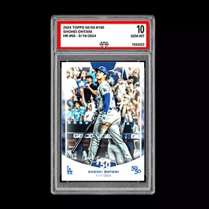 Graded 10 SHOHEI OHTANI HR #50 - 2024 Topps 50/50 Card #100 Dodgers MLB History - Picture 1 of 2