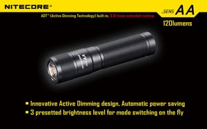 Nitecore SENS AA 120 Lumen 1 x AA LED Flashlight