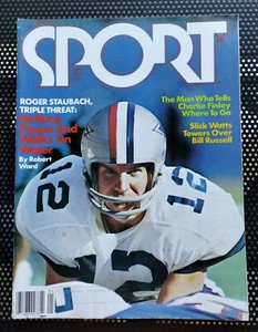 Roger Staubach Sport Magazine ~ Jan 1977 ~ Dallas Cowboys ~ NO LABEL & inserts - Picture 1 of 7