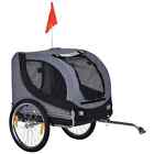 Pet Bike Carrier, Dog Cat Water Resistant Travel Bicycle Trailer Cart - Grey