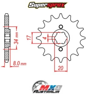 Supersprox Front Sprocket 15T for Honda ATC200X 1983-1985 >520 - Picture 1 of 1