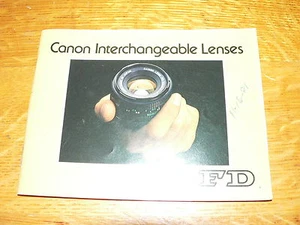 Vintage Canon FD Wechselobjektive Informationsbroschüre ~ sehr guter Zustand - Bild 1 von 1