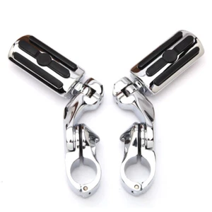 Motorcycle Highway Pegs Foot Pedals Rest Crash Bar Mount Kit For Harley Touring - Picture 1 of 36