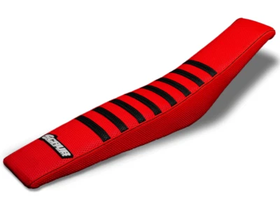 Cubierta de asiento con pinza Honda CRF 250 R 2004-2009 costillas rojas/negras Foto 1 de 4