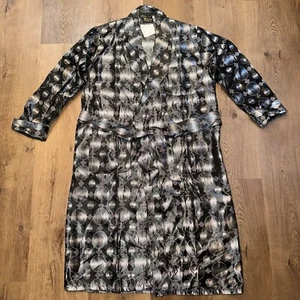 NOS Vtg 60s 70s Robe Jacket Mens Playboy Hugh Hefner Smoking Kimono Acetate NEW - Picture 1 of 19