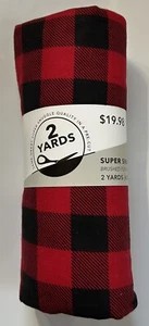 New Jo-Ann Super Snuggle Buffalo Plaid Flannel 2 Yards - Picture 1 of 2