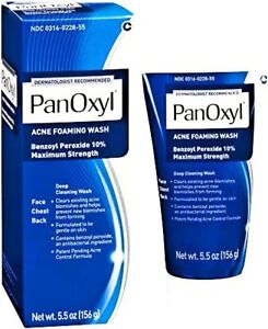 PanOxyl Acne Foaming Wash 10% Benzoyl Peroxide 5.5 oz (156 g) Maximum Strength