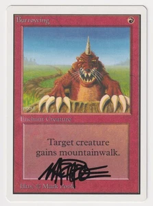 Signed Burrowing LP Unlimited Edition Artist Mark Poole 1993 MTG Magic Uncommon! - Picture 1 of 2